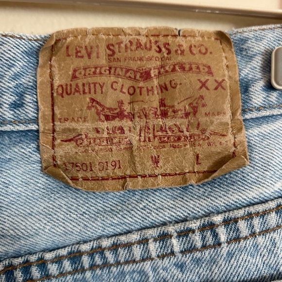 LEVI’S Vtg 80s 13M Fit(30X31) Button Fly USA Custom Pockets Painted High rise - Picture 4 of 14